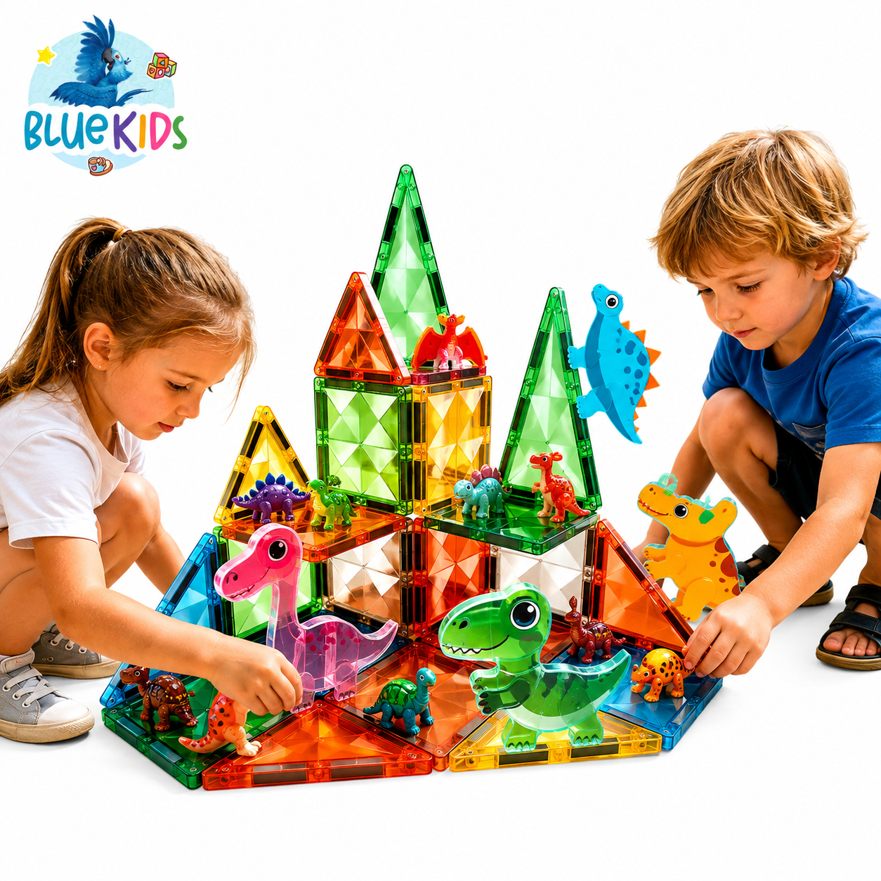 Bloques Magnéticos Dinosaurio 32 Piezas Construcción 3D  5