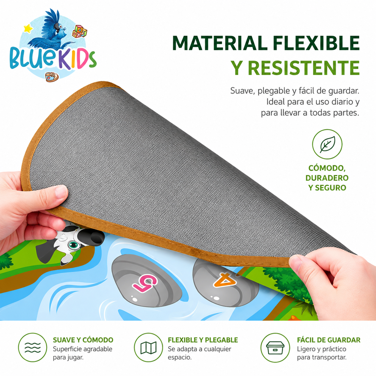 Alfombra Tapete Musical Bebé Interactiva Animales Piano 80x50 cm 7