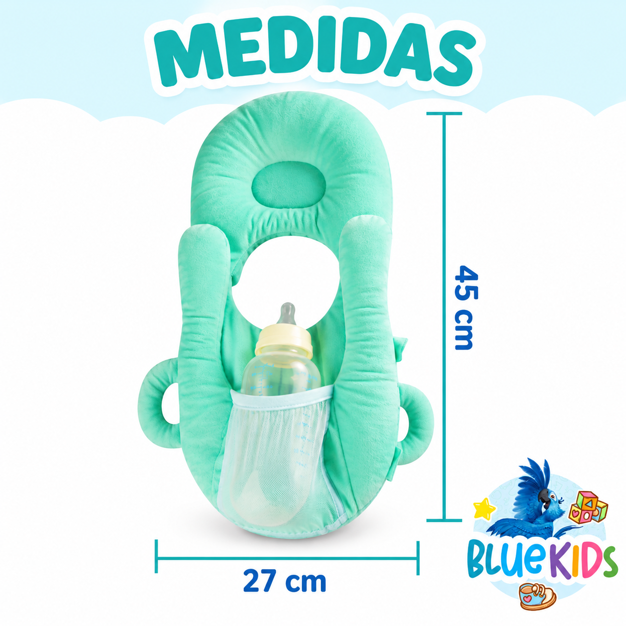 Cojin De Alimentacion Para Bebe Con Soporte Para Mamadera 5