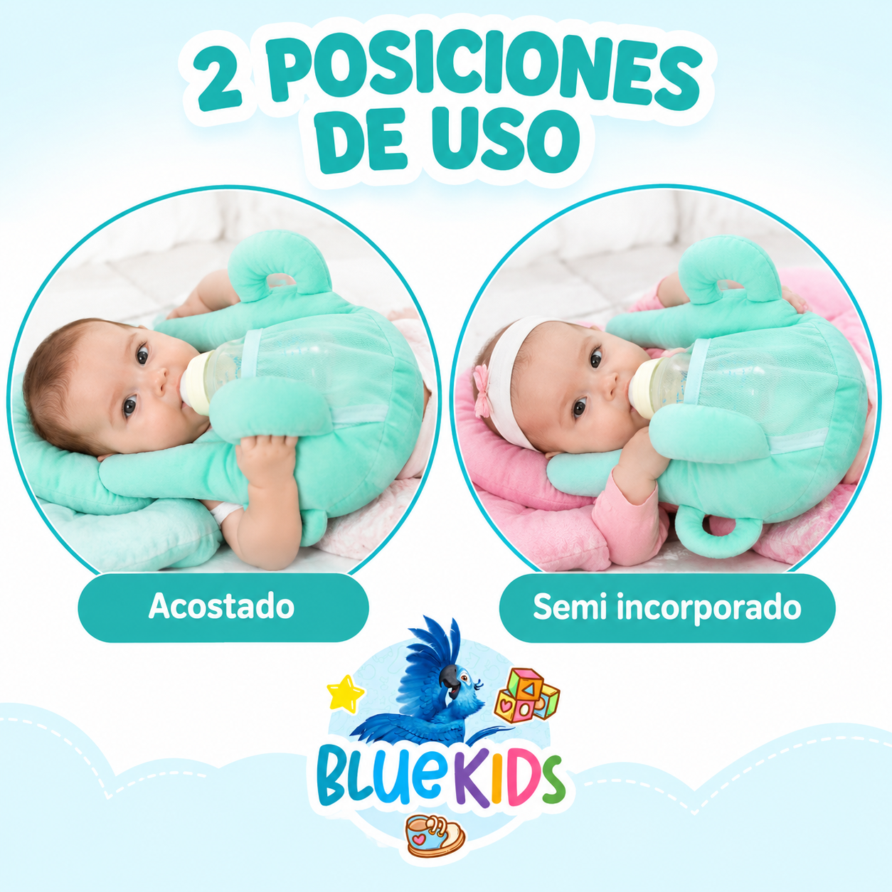 Cojin De Alimentacion Para Bebe Con Soporte Para Mamadera 6