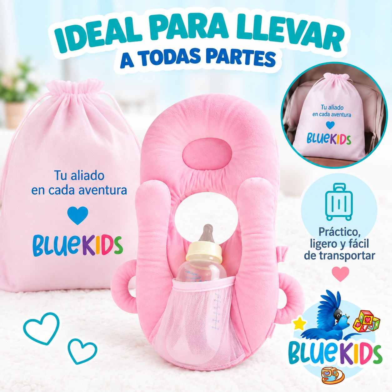 Cojin De Alimentacion Para Bebe Con Soporte Para Mamadera 19