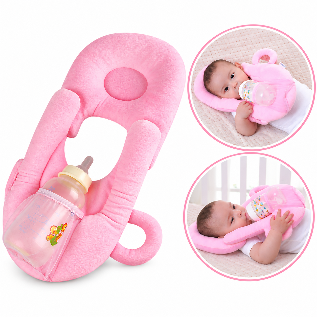 Cojin De Alimentacion Para Bebe Con Soporte Para Mamadera 10
