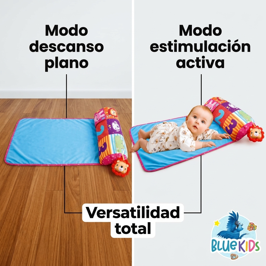 Almohada Tummy Time para Bebé 2 en 1 con Manta Sensorial 4
