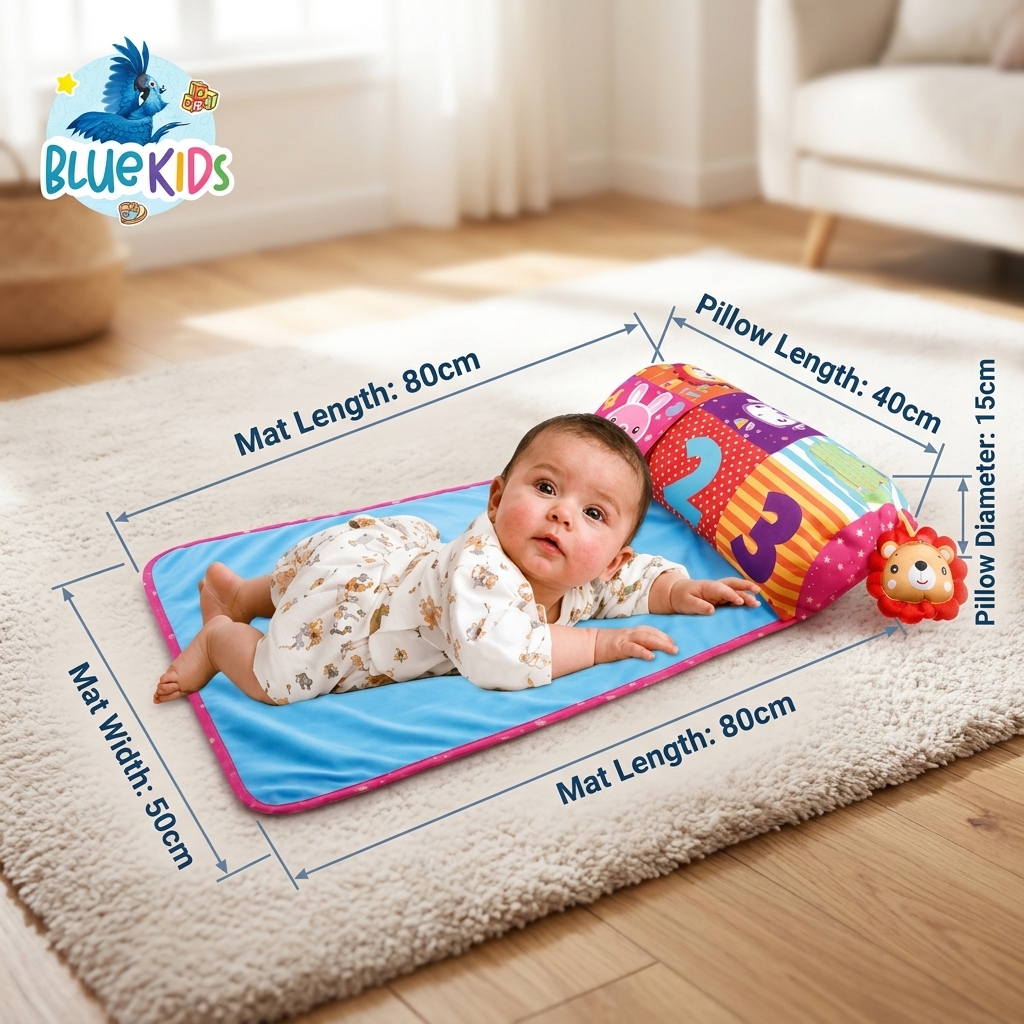 Almohada Tummy Time para Bebé 2 en 1 con Manta Sensorial 5