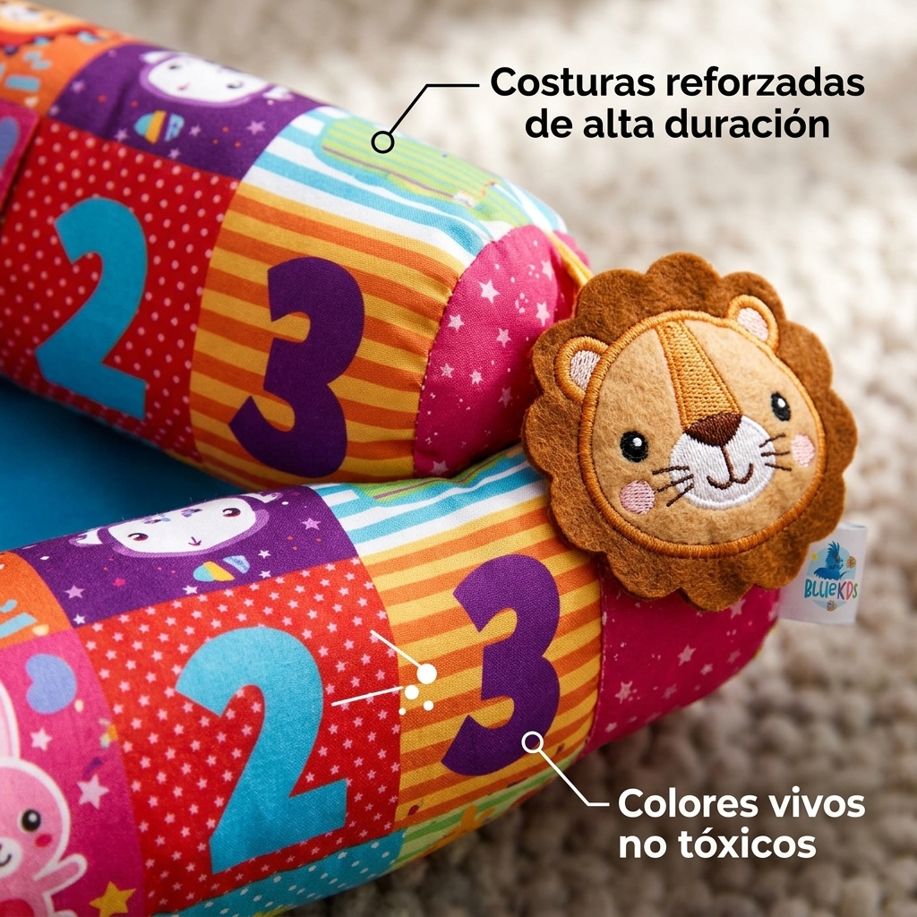 Almohada Tummy Time para Bebé 2 en 1 con Manta Sensorial 7