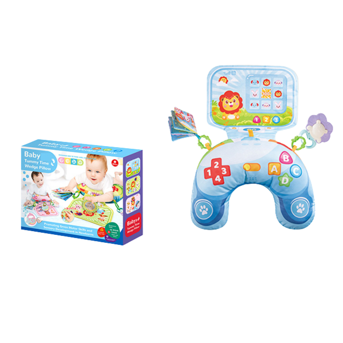 Cojín Tummy Time para Bebé Interactivo y Sensorial 1