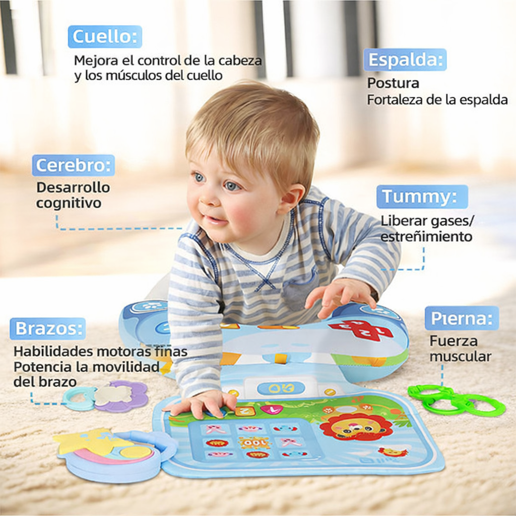 Cojín Tummy Time para Bebé Interactivo y Sensorial 5
