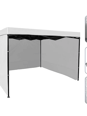 Paredes para toldo Plegable 3x3 con Anillos Metálicos Blanco