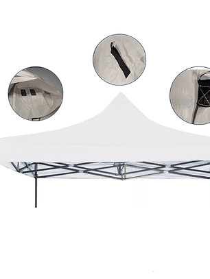 Lona de Repuesto para toldo 2x2 PVC Blanco (Premium)