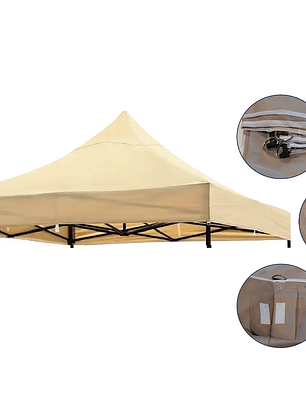 Lona de Repuesto para toldo 2x2 kaki PU