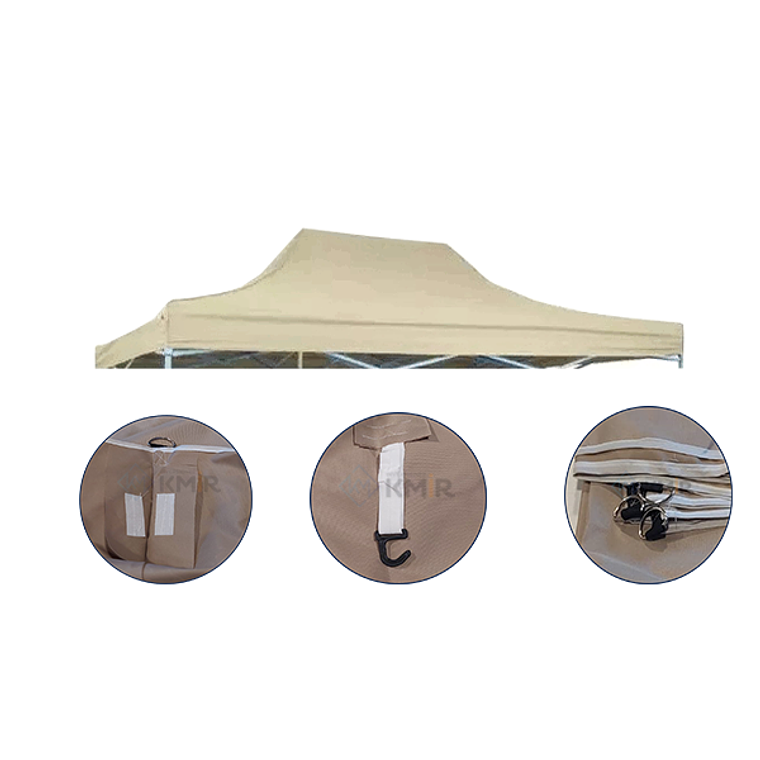 Lona de Repuesto para toldo 2x3  kaki PU 1