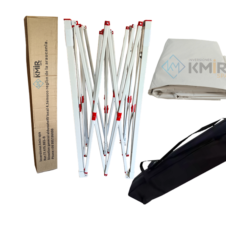 Toldo Americano 3x3 Plegable  Blanco 1