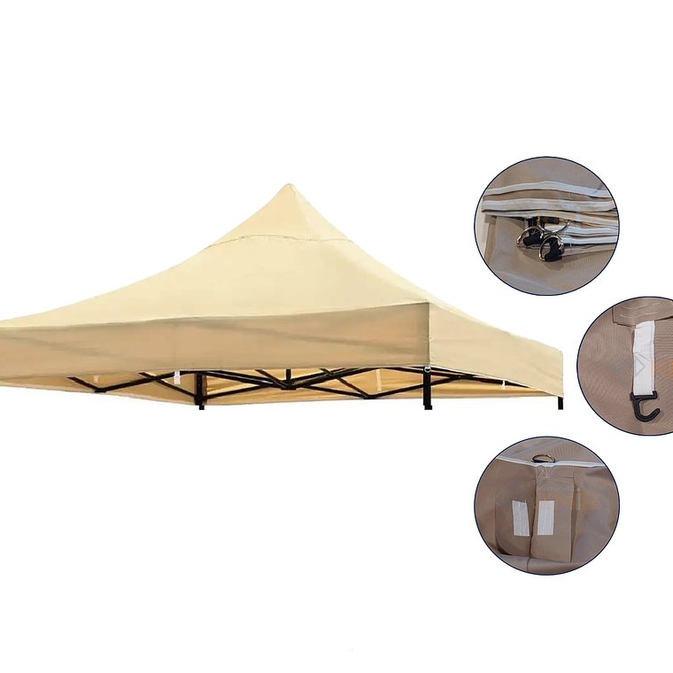Toldo Americano 3x3 Plegable Beige 9