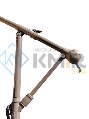 Quitasol Retráctil Modelo Banana con base de granito