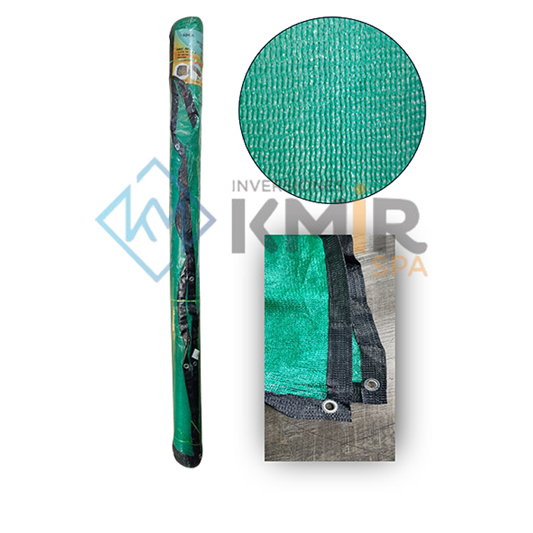 Rollo Malla raschel 80% 2.10x5 mts con ojetillos 8