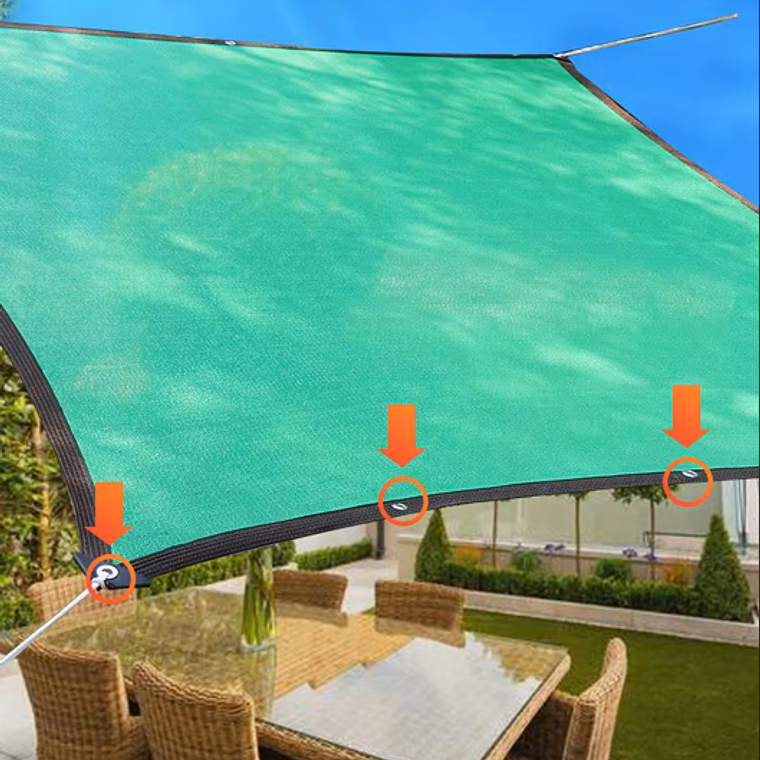 Rollo Malla raschel 80% 4.20x5mts con ojetillos 9