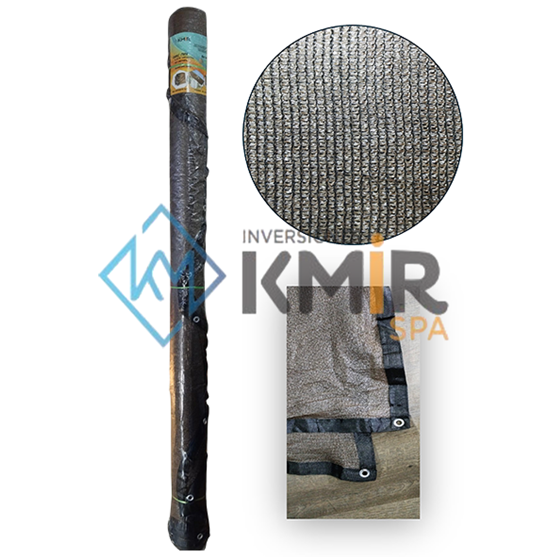 Rollo Malla raschel 80% 2.10x10 mts con ojetillos 12