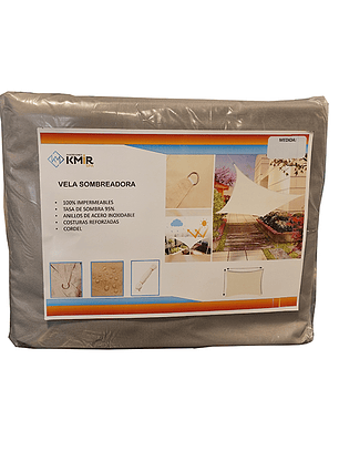 Vela Sombreadora Impermeable 2x4 HDPE 95% Sombra