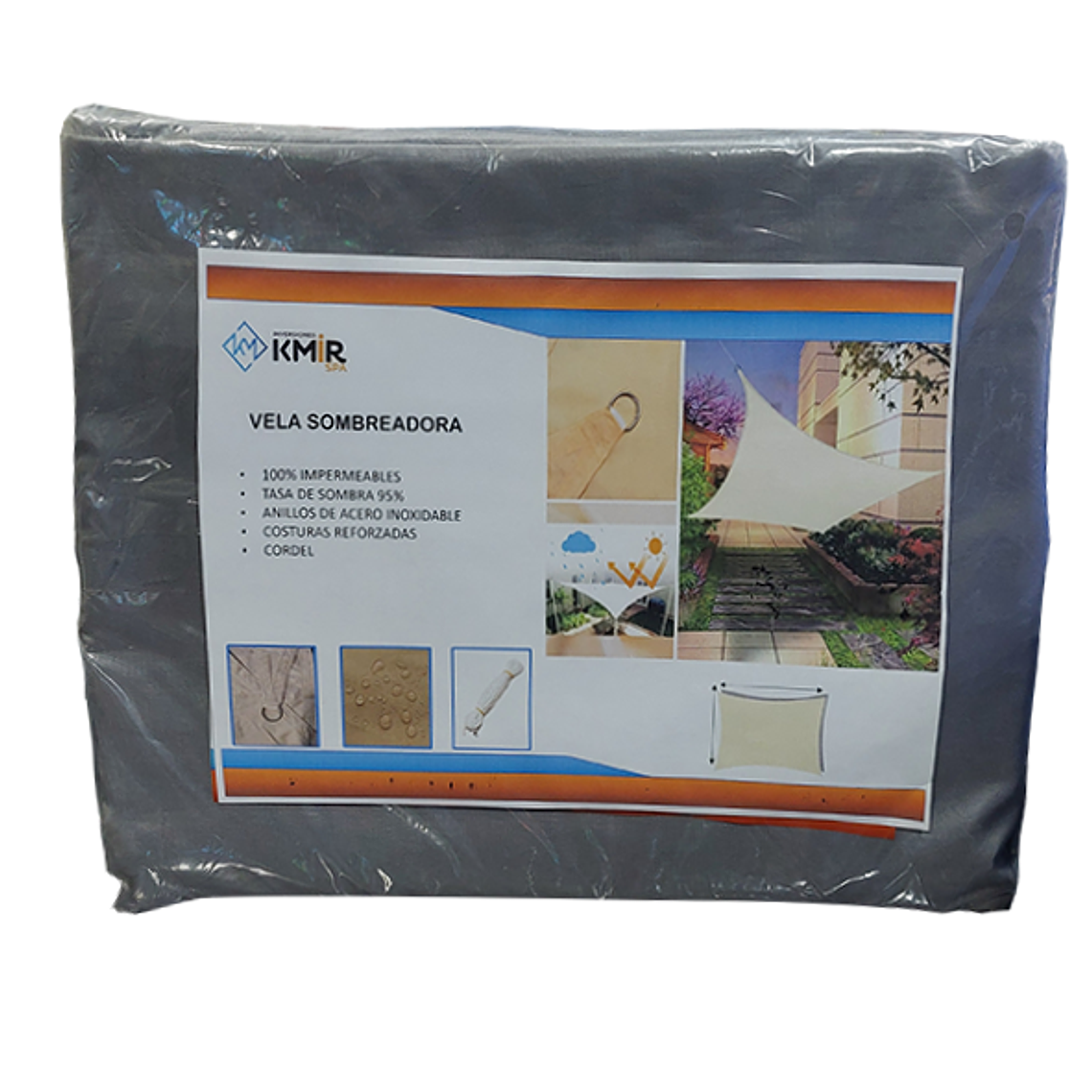 Vela Sombreadora Impermeable 4x6 95% de Sombra 4