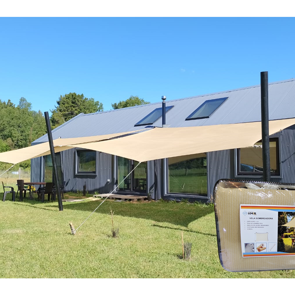 Vela Sombreadora 3x7 HDPE 95% Sombra 7