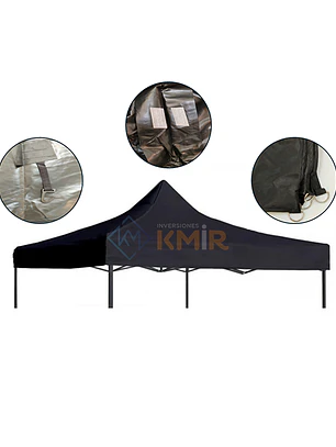 Lona de Repuesto para toldo 3x3 PVC Negro (Premium)