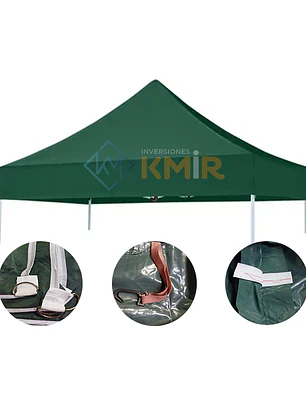 Lona de Repuesto para toldo 3x3 PVC Verde (Premium)