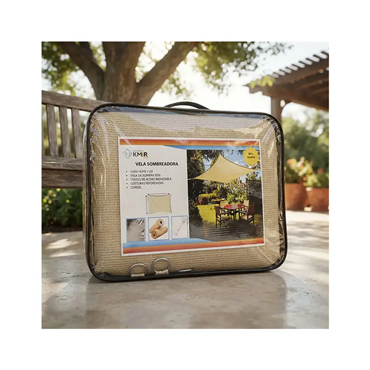 Vela sombreadora triangular 4x5x5 HDPE 95% Sombra 1