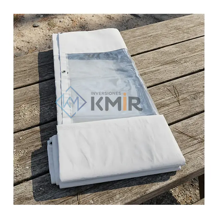 Paredes Transparentes para Toldo 2x2 con Anillos Metálicos 5