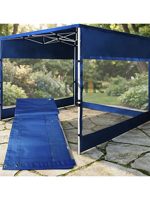 Paredes Transparentes para Toldo 3x3 con Anillos Metálicos