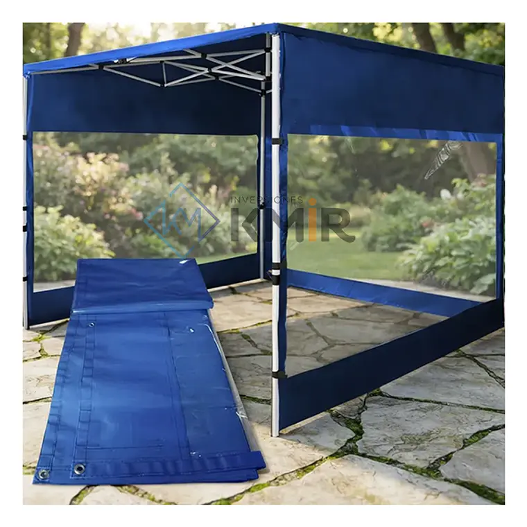 Paredes Transparentes para Toldo 3x3 con Anillos Metálicos 1
