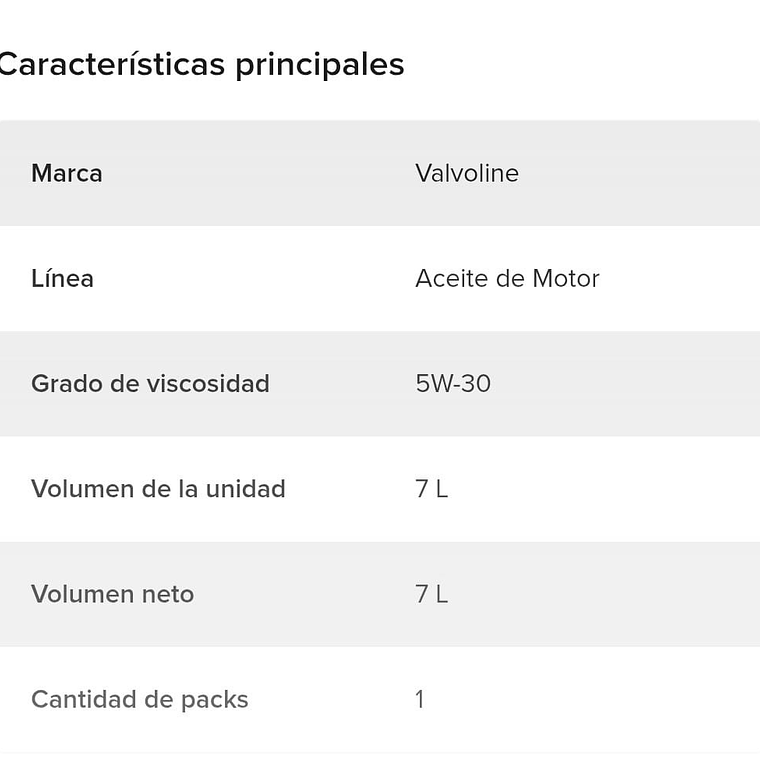 Aceite Valvoline 5w-30 All Climate C2 C3 Mixto 7L Sintetico 2