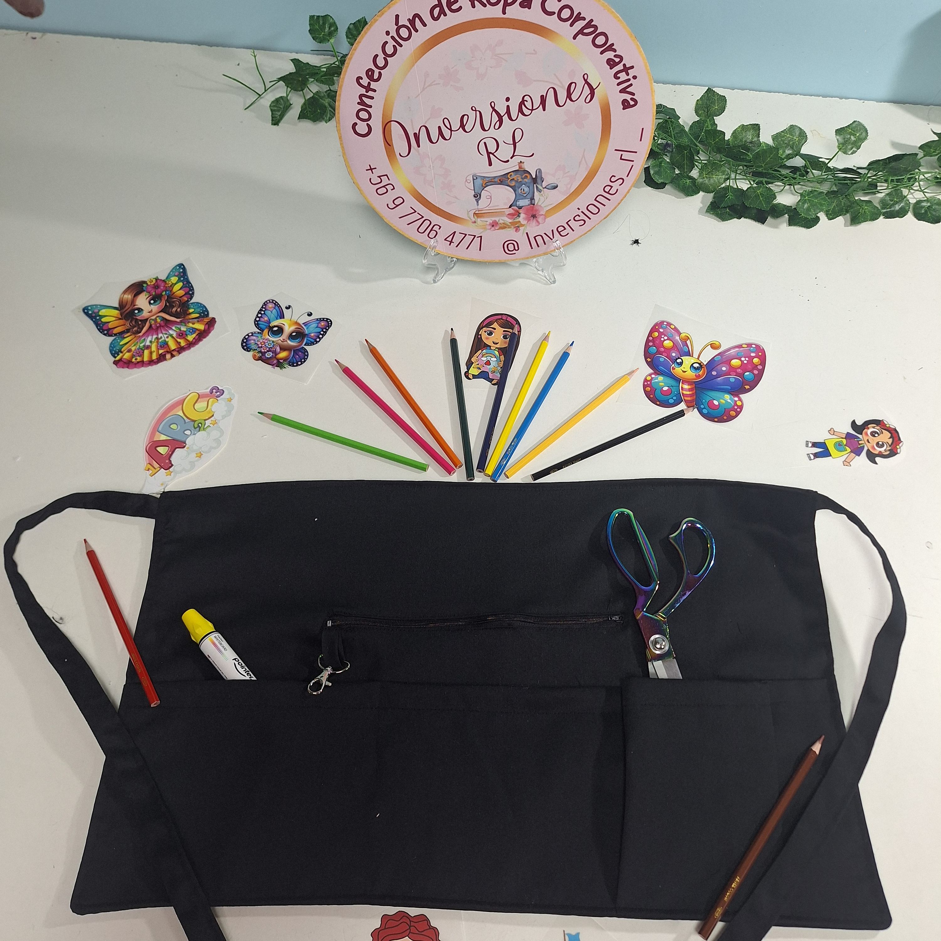 Mandiles Multibolsillos Creativos Rectos 8