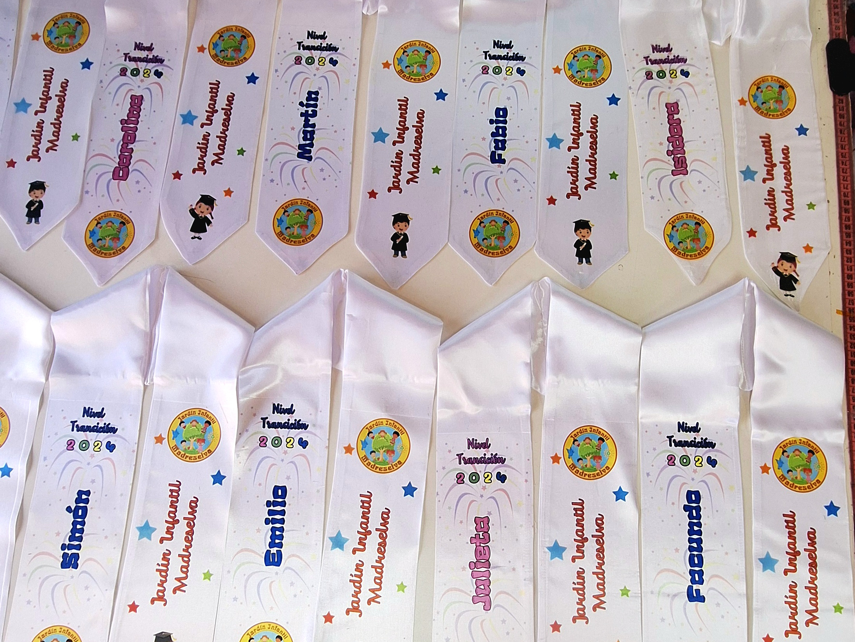 Estolas de graduación jardín Infantil y 1eros básicos 1