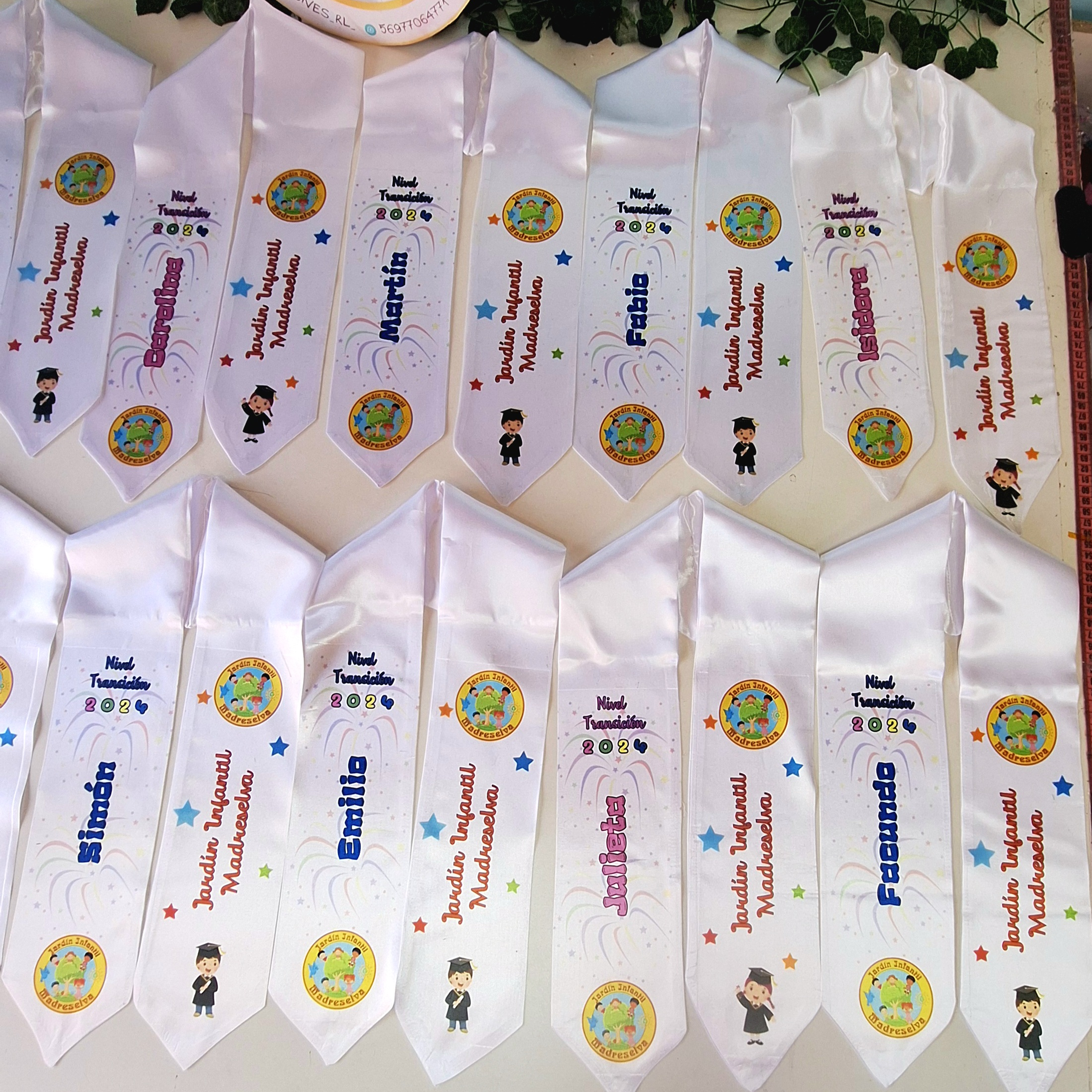 Estolas de graduación jardín Infantil y 1eros básicos 1