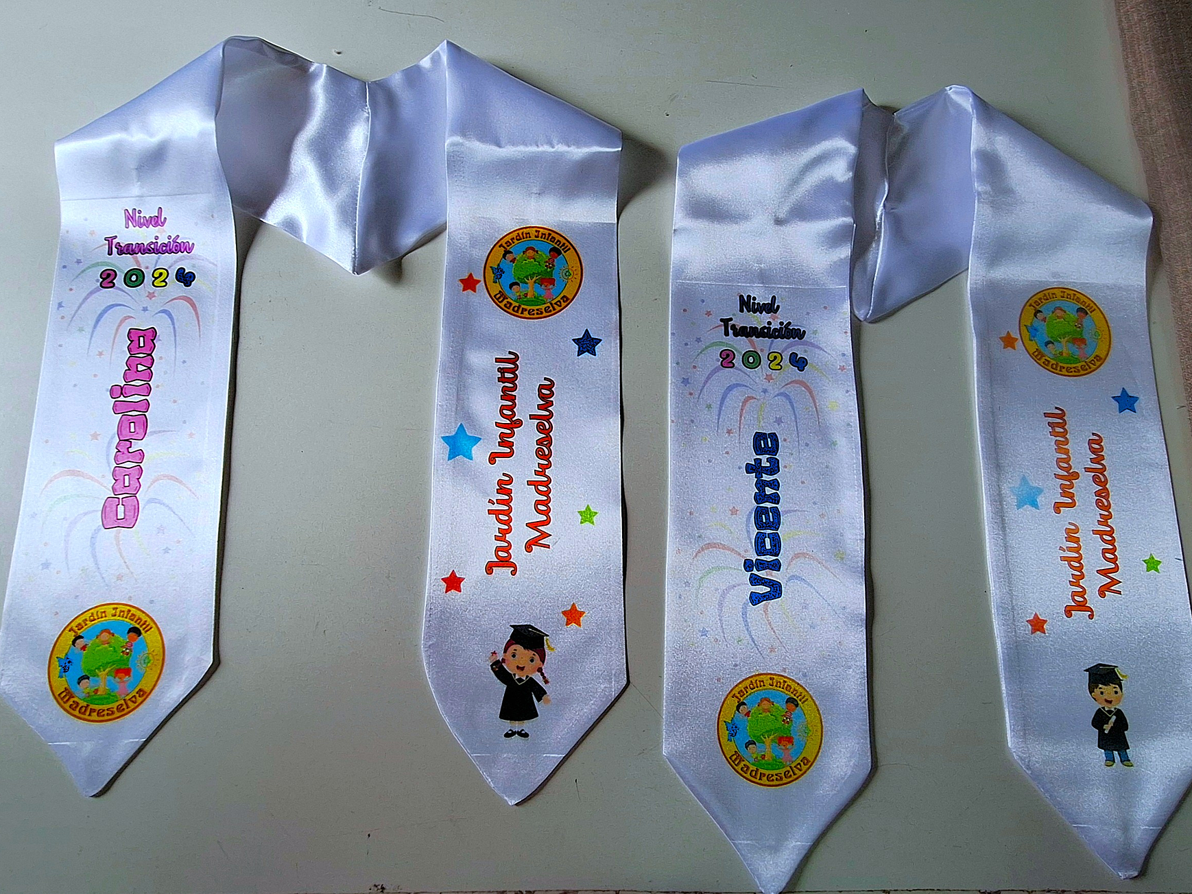 Estolas de graduación jardín Infantil y 1eros básicos 6