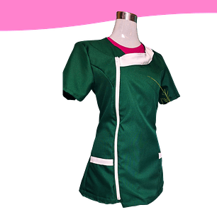 Delantal de educadora manga corta