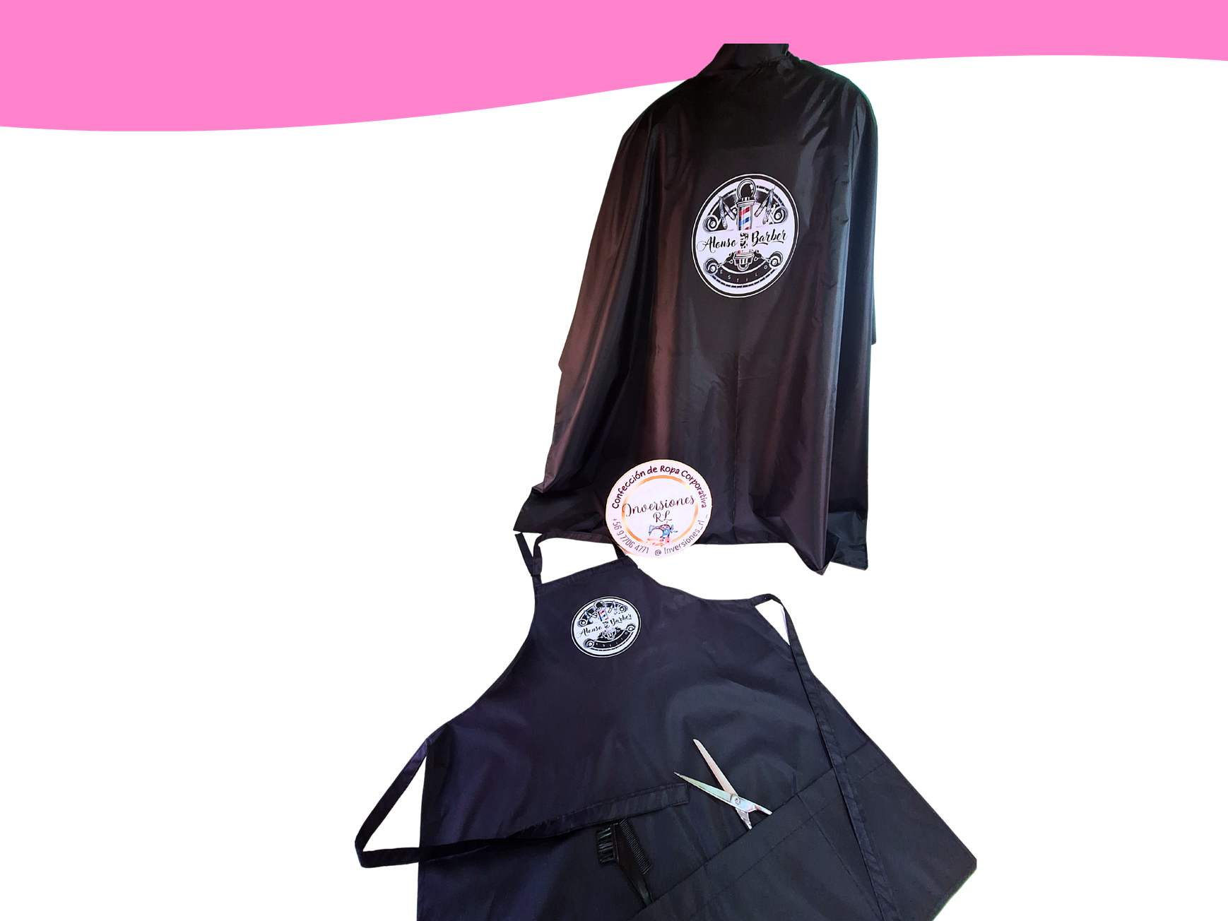 Set emprende: Pechera y capa de estilista 5