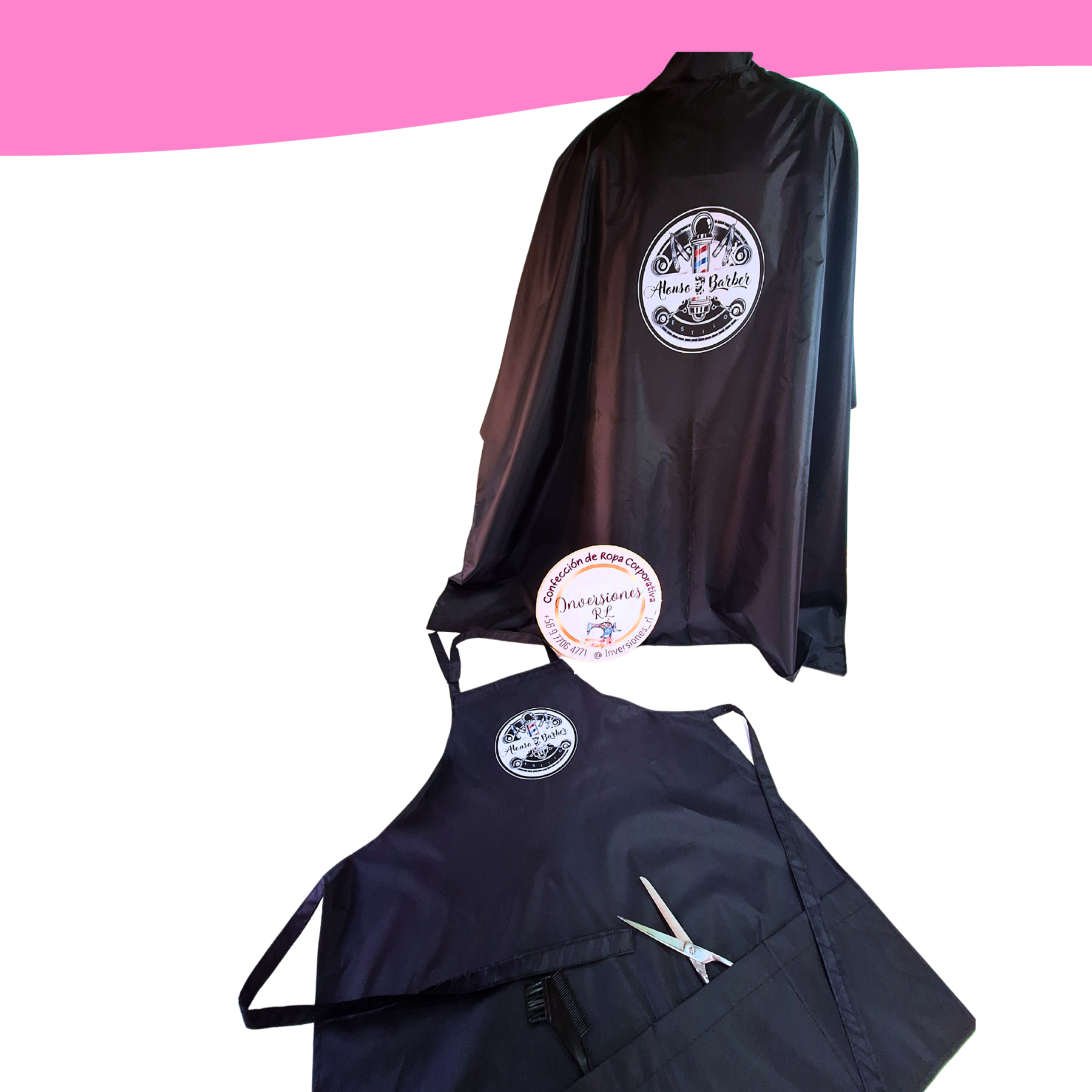 Set emprende: Pechera y capa de estilista 5