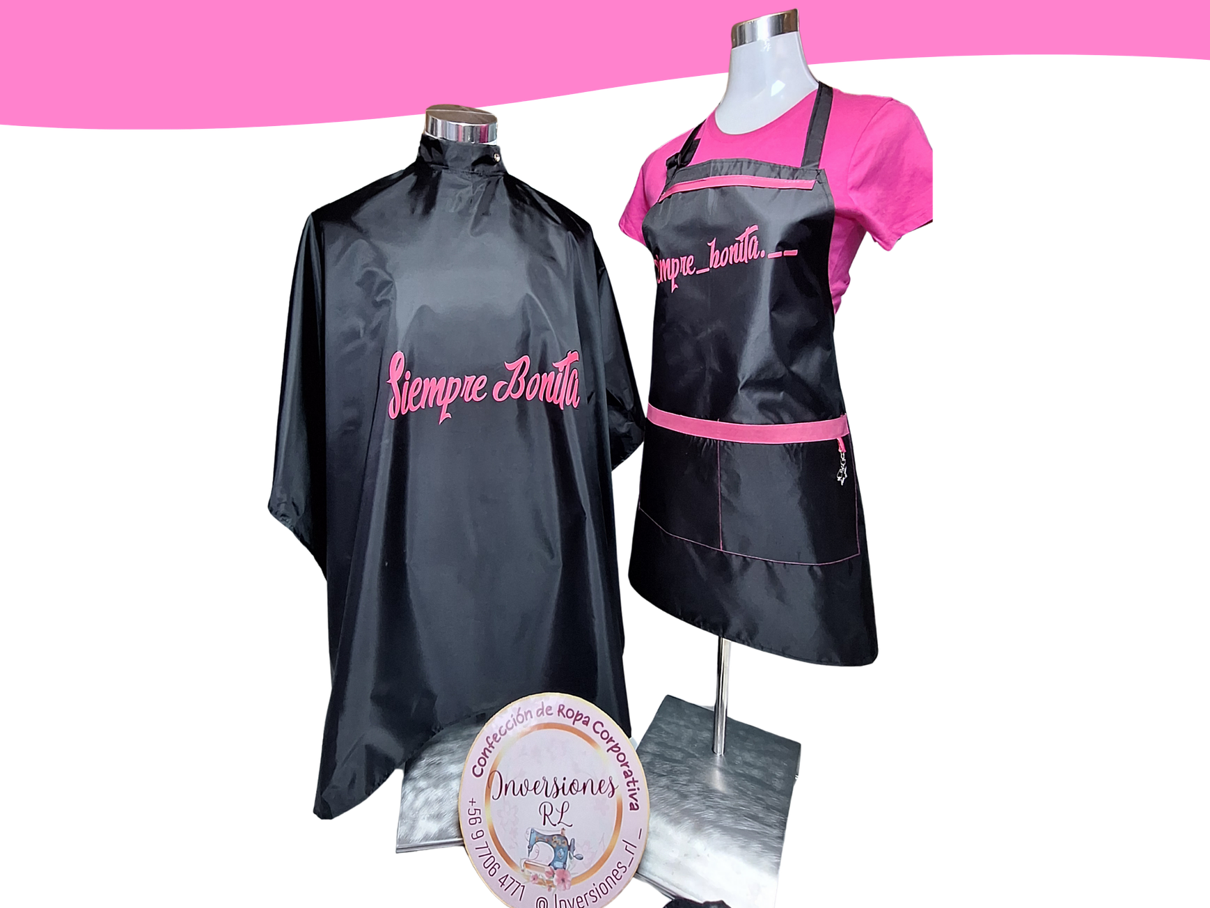 Set emprende: Pechera y capa de estilista 2