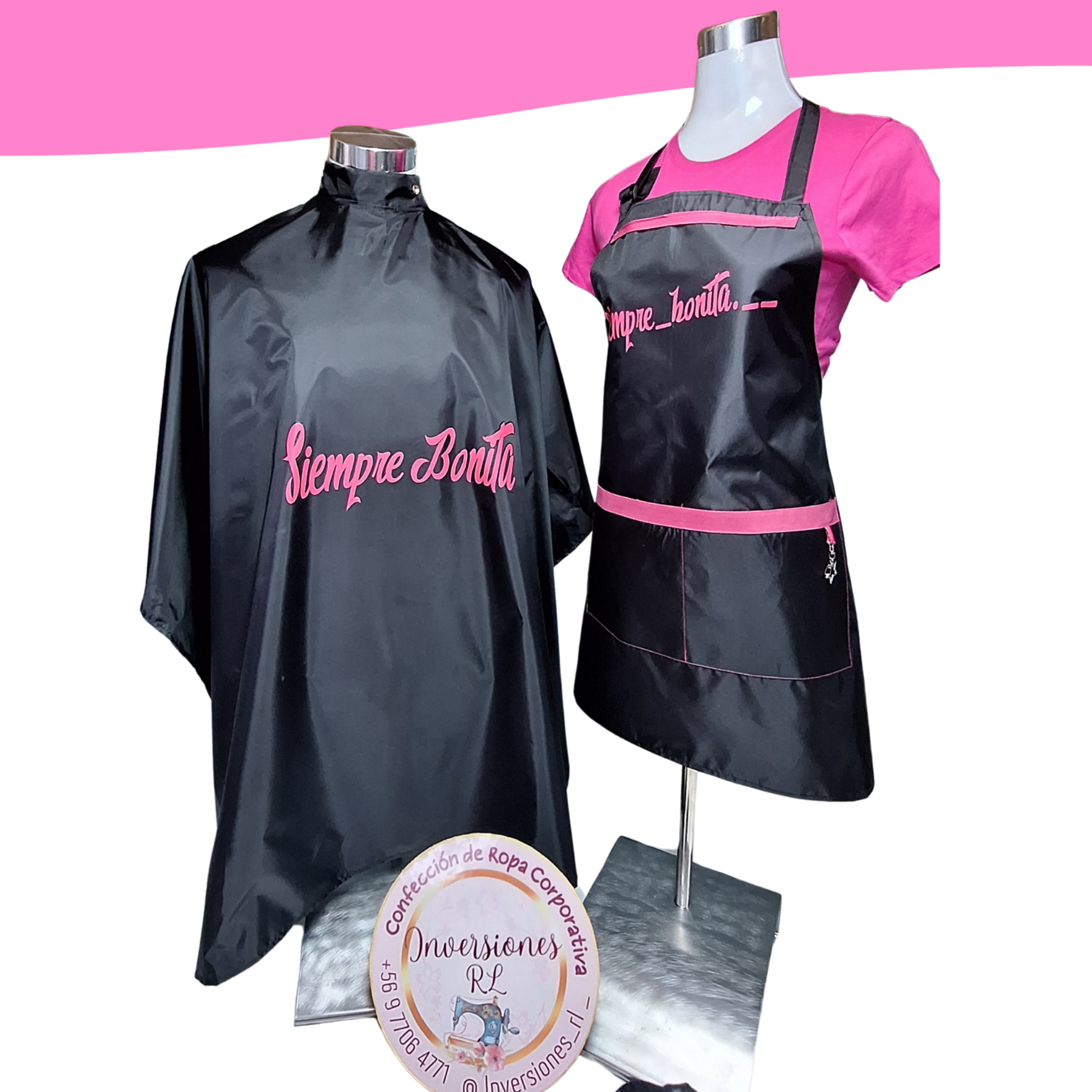 Set emprende: Pechera y capa de estilista 2