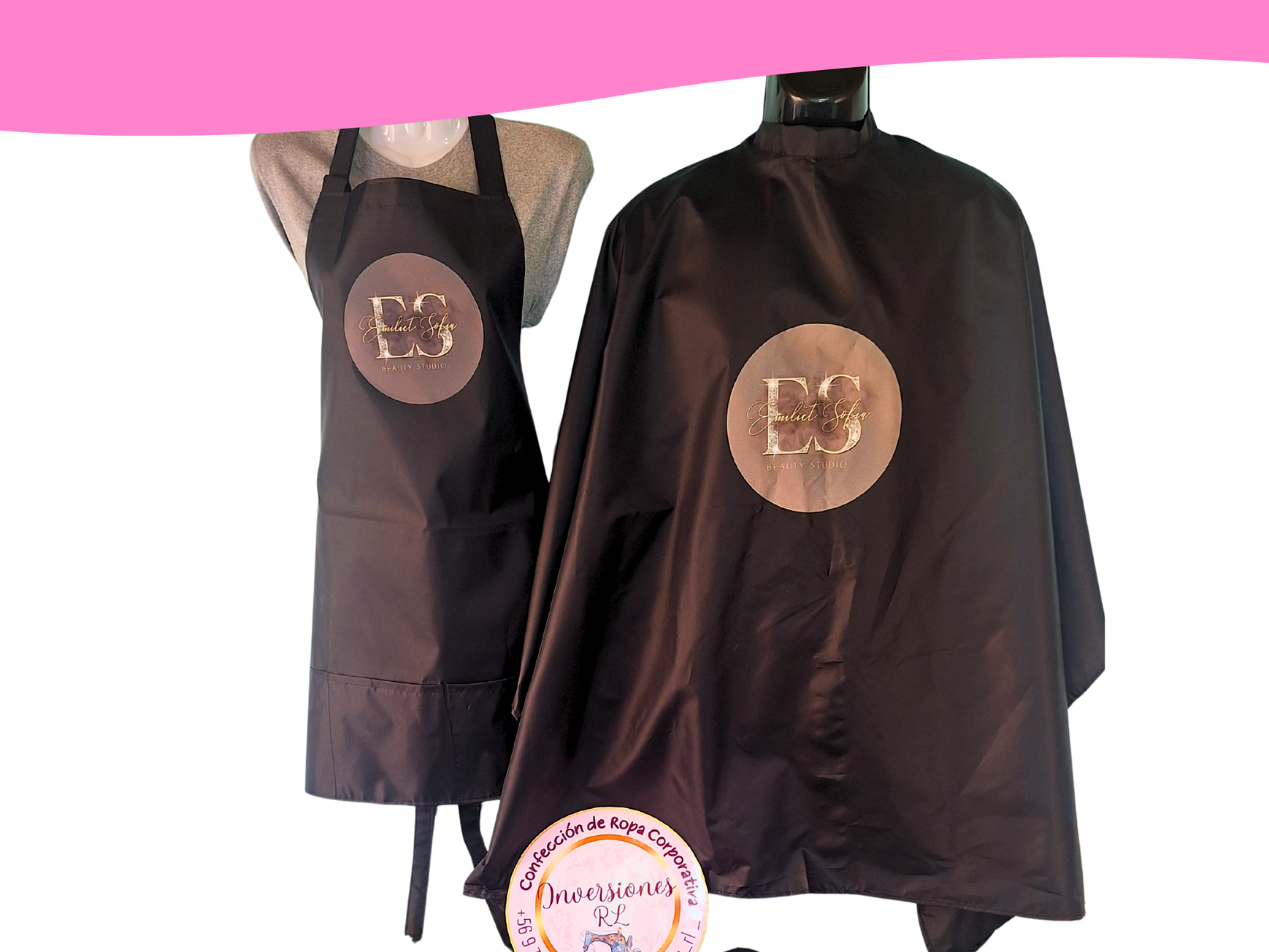 Set emprende: Pechera y capa de estilista 9