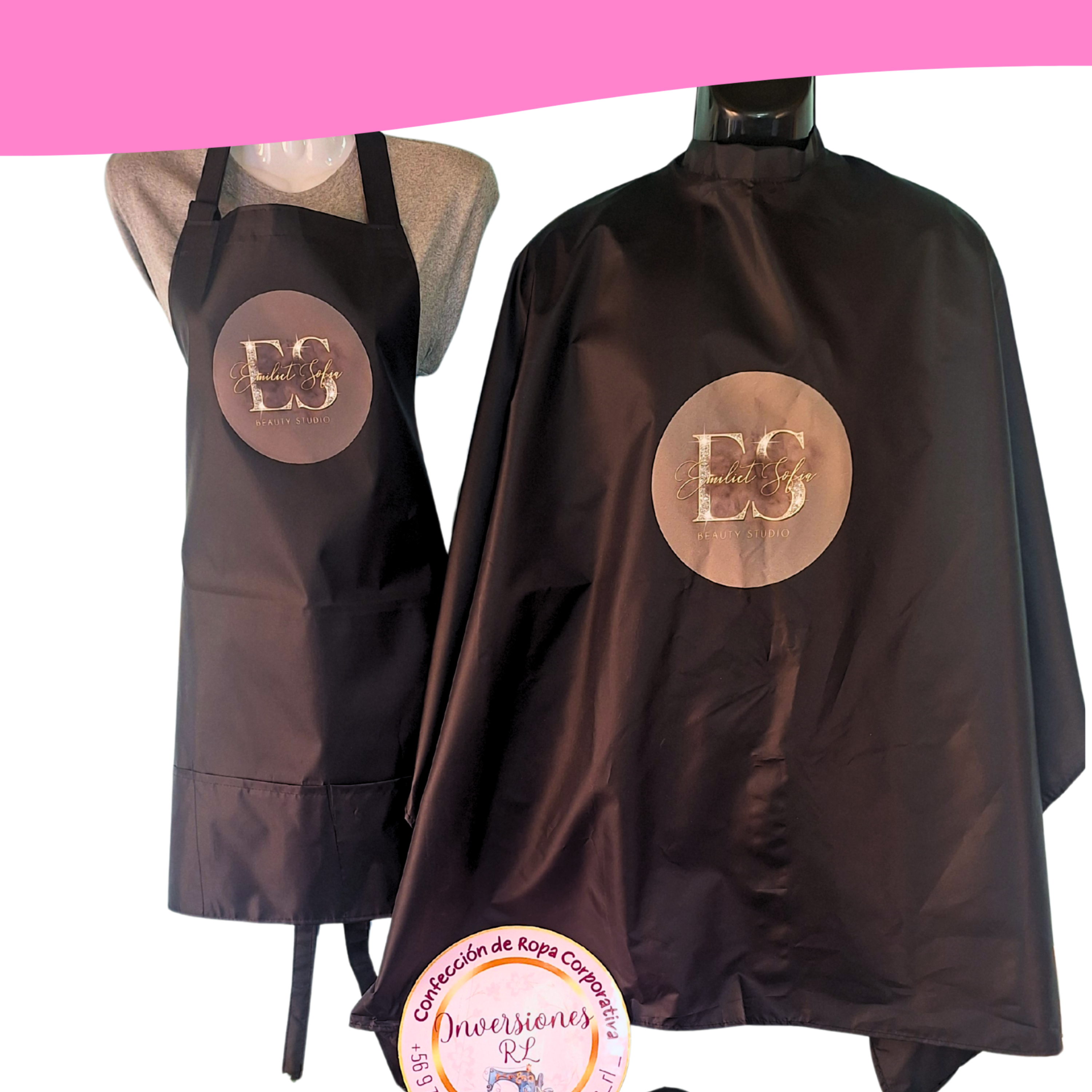 Set emprende: Pechera y capa de estilista 9