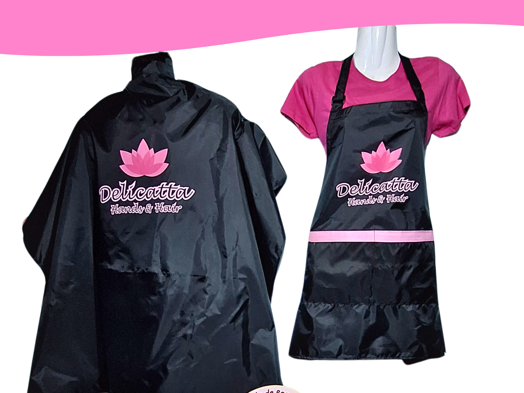 Set emprende: Pechera y capa de estilista 10