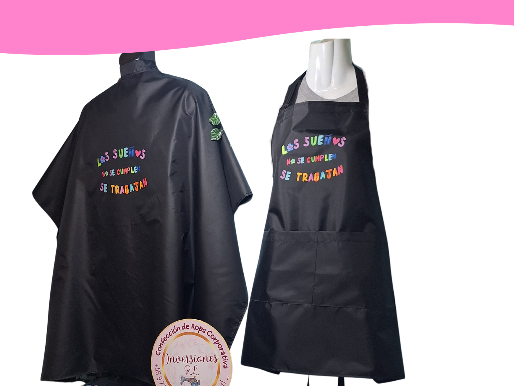 Set emprende: Pechera y capa de estilista 11