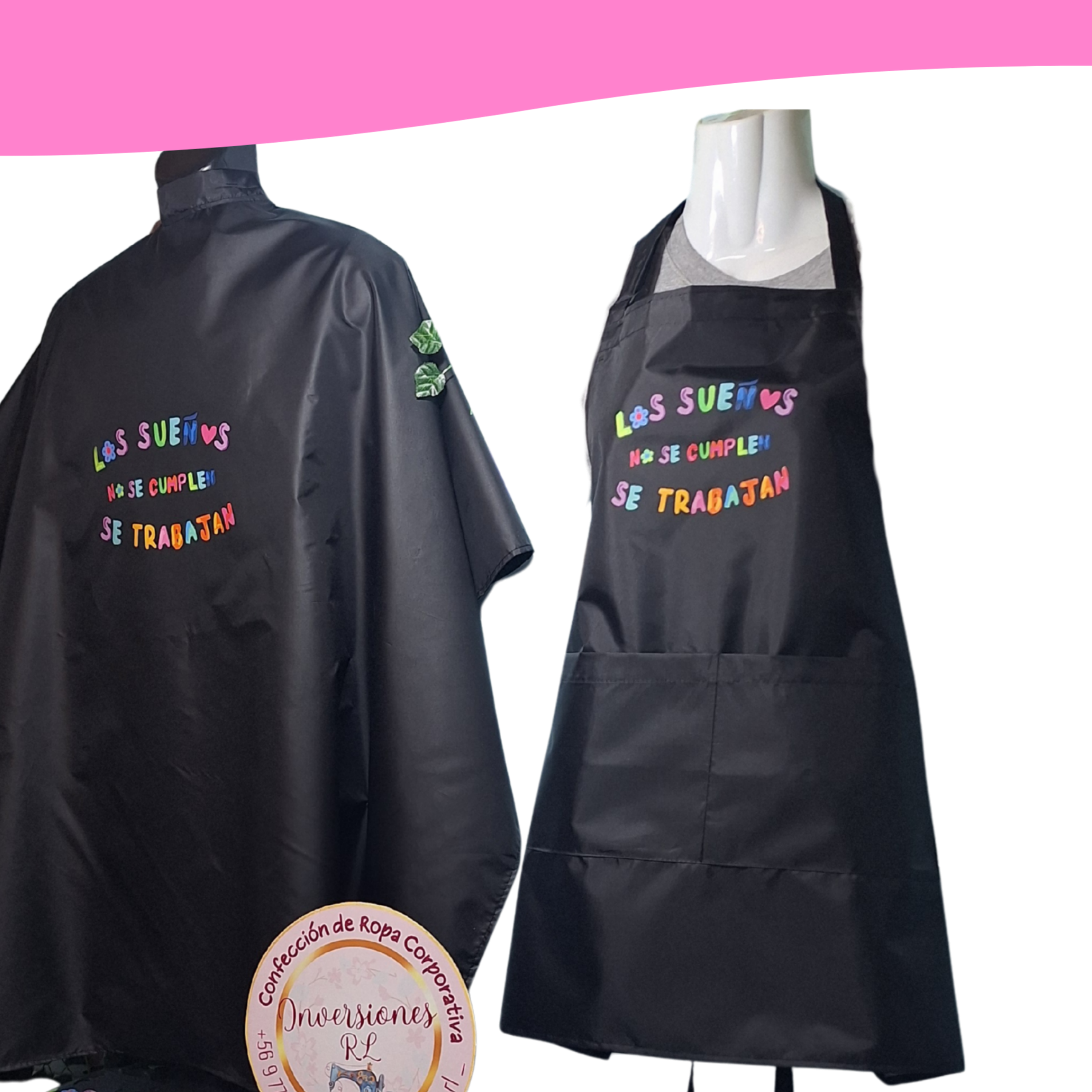 Set emprende: Pechera y capa de estilista 11