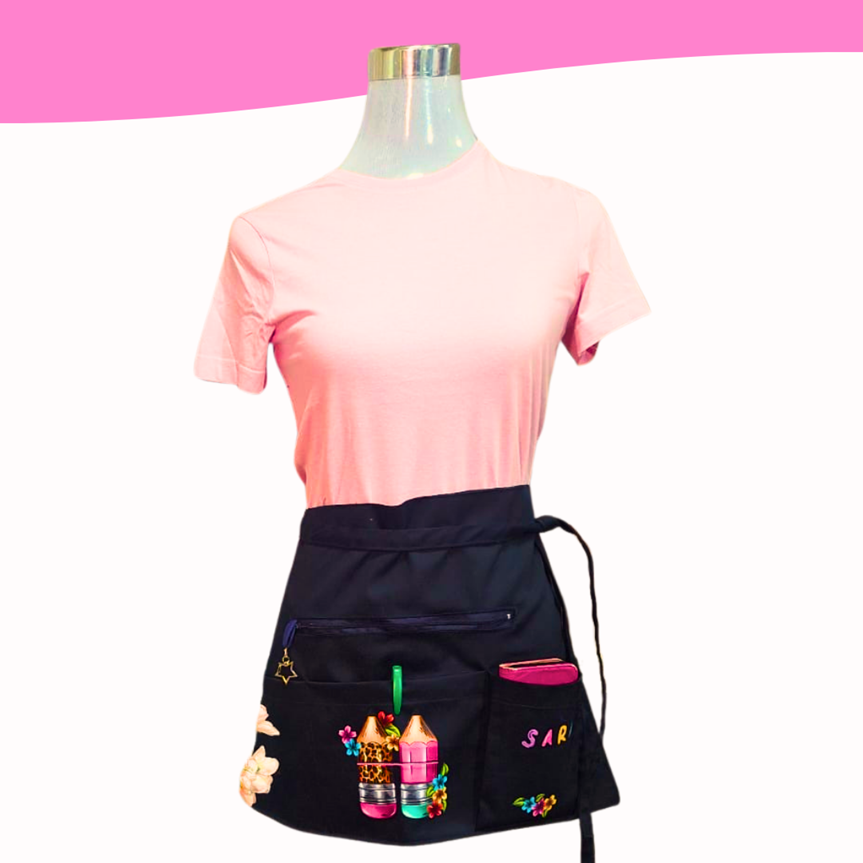 Mandiles Multibolsillos Creativos Rectos 2