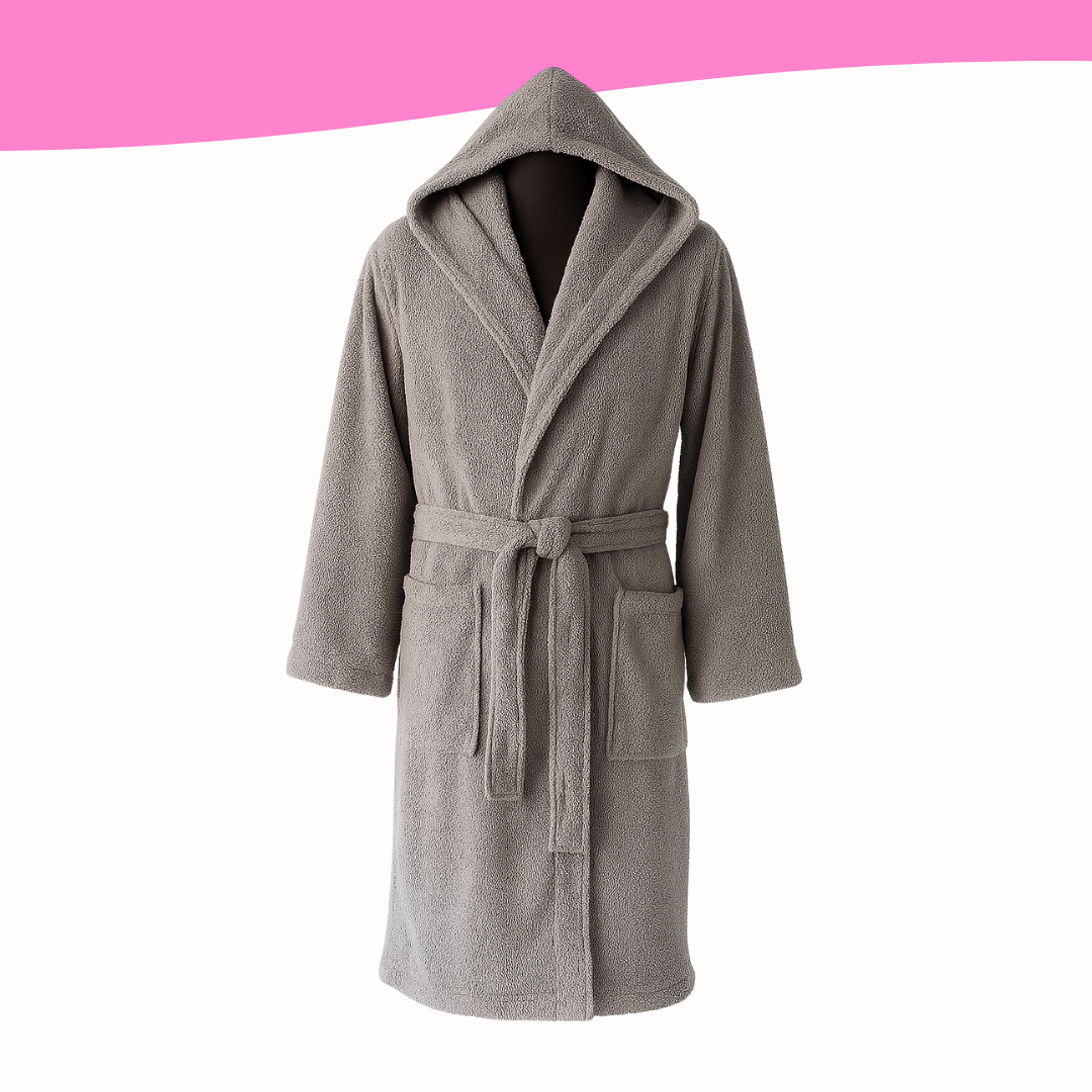 Bata para salida de baño (de toalla absorbente)- GRIS 2