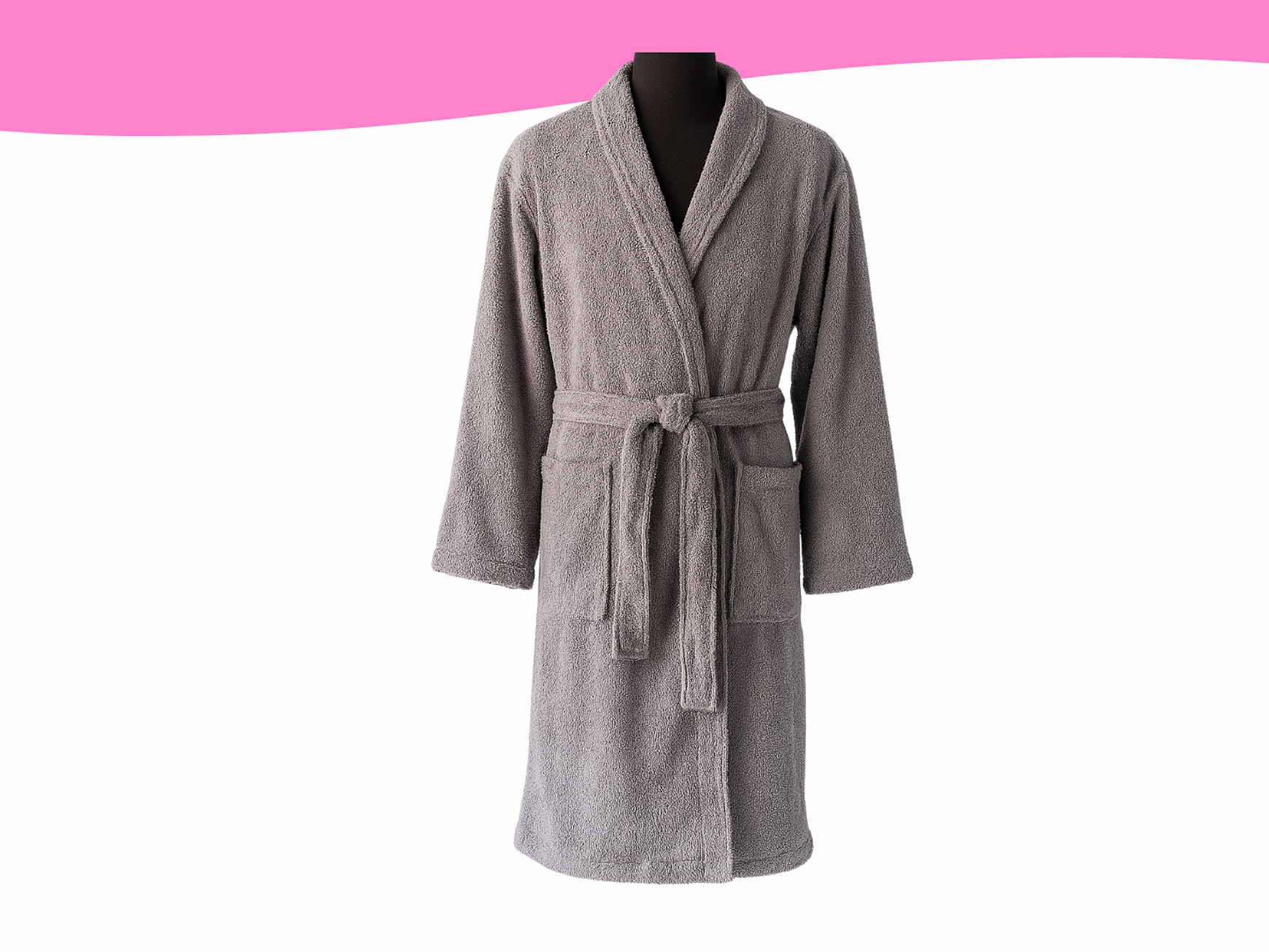 Bata para salida de baño (de toalla absorbente)- GRIS 1