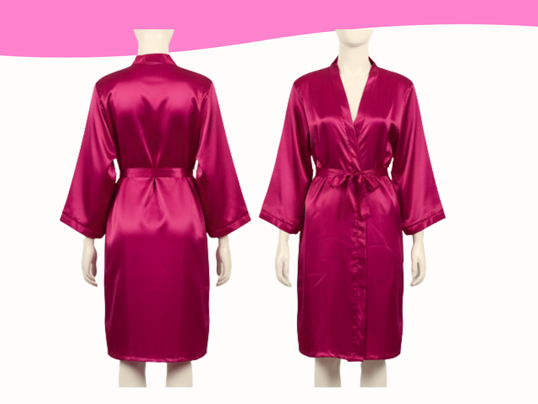 Bata de seda FUCSIA 1