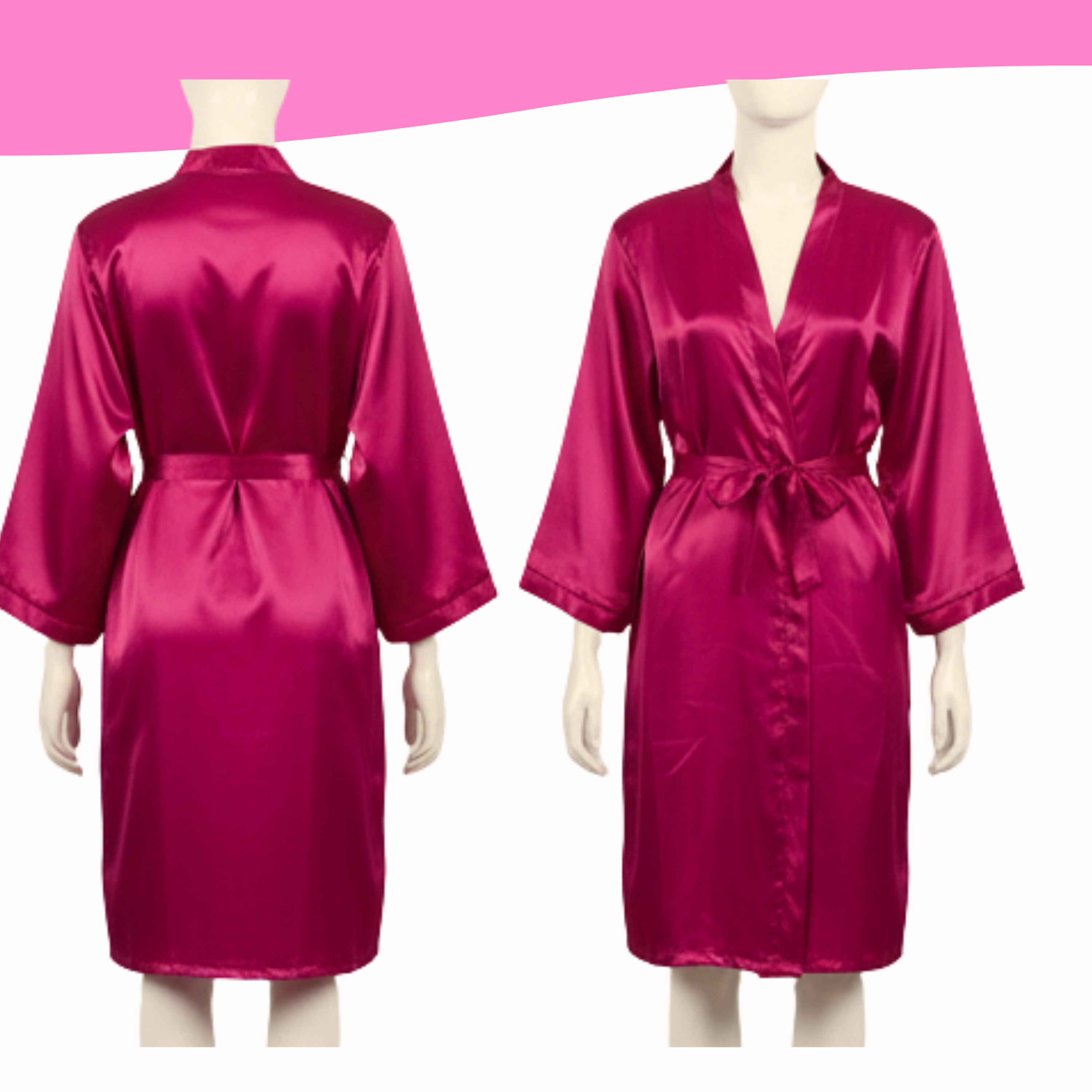 Bata de seda FUCSIA 1